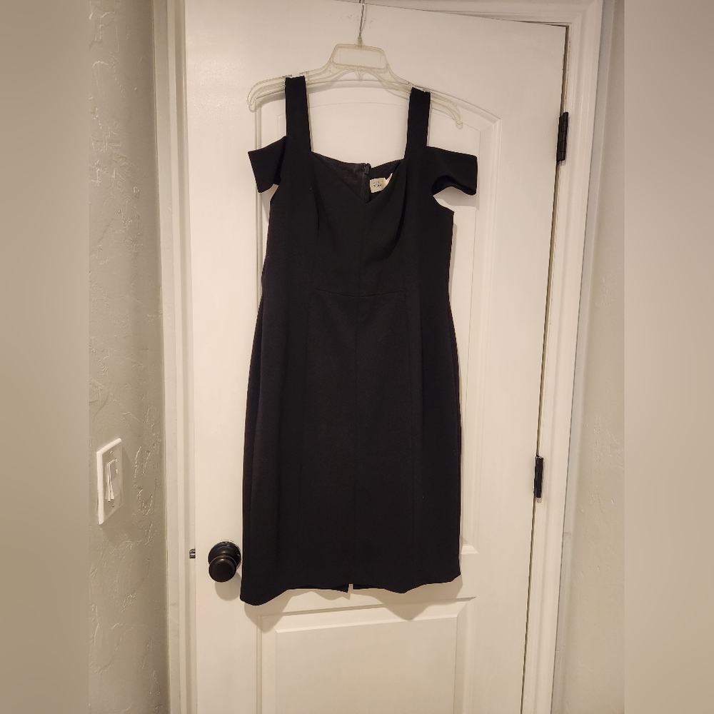 Eliza J Black Cold Shoulder Plus Size dress